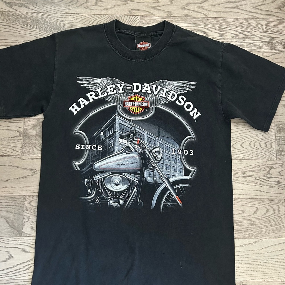 Harley-Davidson Black and Gray Motorcycle T-Shirt